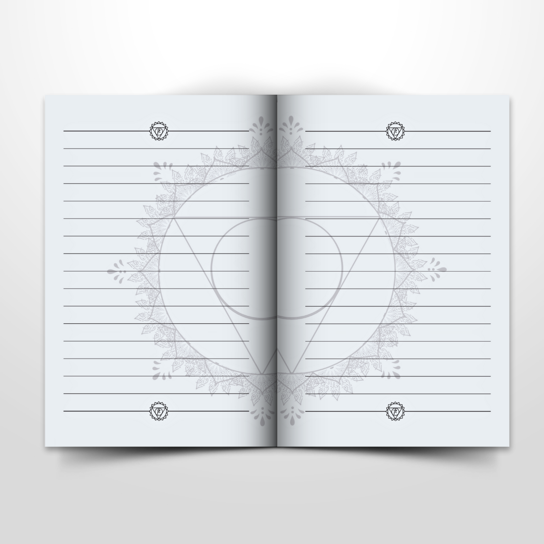 Throat Chakra Pocket Notebook | Inc. Affirmations: The Pocket Journaling Guide to Clearing, Opening, and Balancing Vishuddha - The Fifth Chakra | Black A6 | 107 Lined Pages