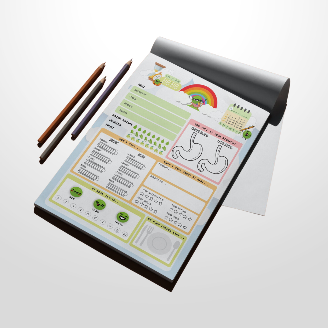 The Happy Pea: Mindful Eating A5 Notepad | A5 Notepad | Daily Planner