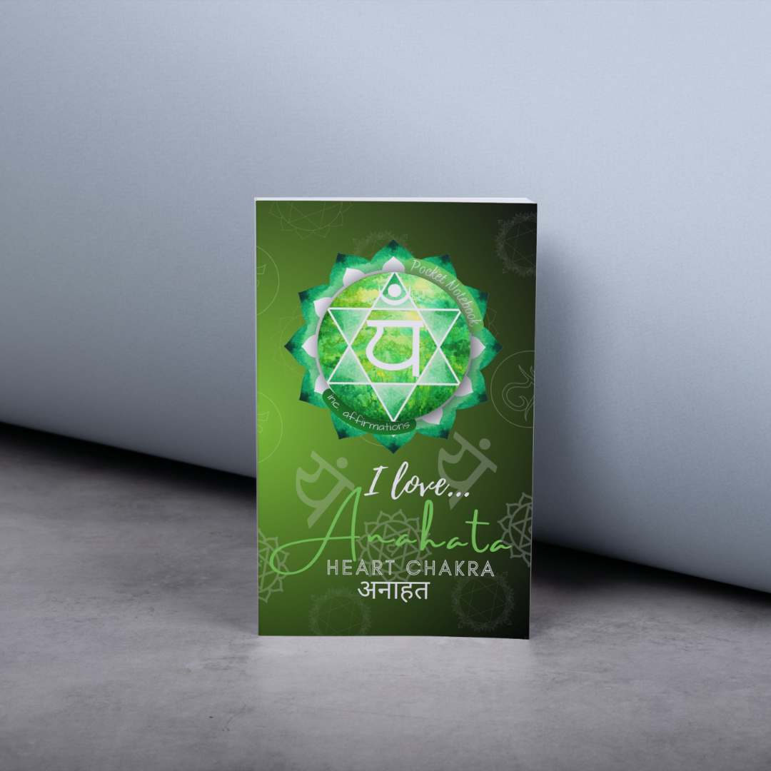 Heart Chakra Pocket Notebook | Inc. Affirmations: The Pocket Journaling Guide to Clearing, Opening, and Balancing Anahata - The Fourth Chakra | Black A6 | 107 Lined Pages