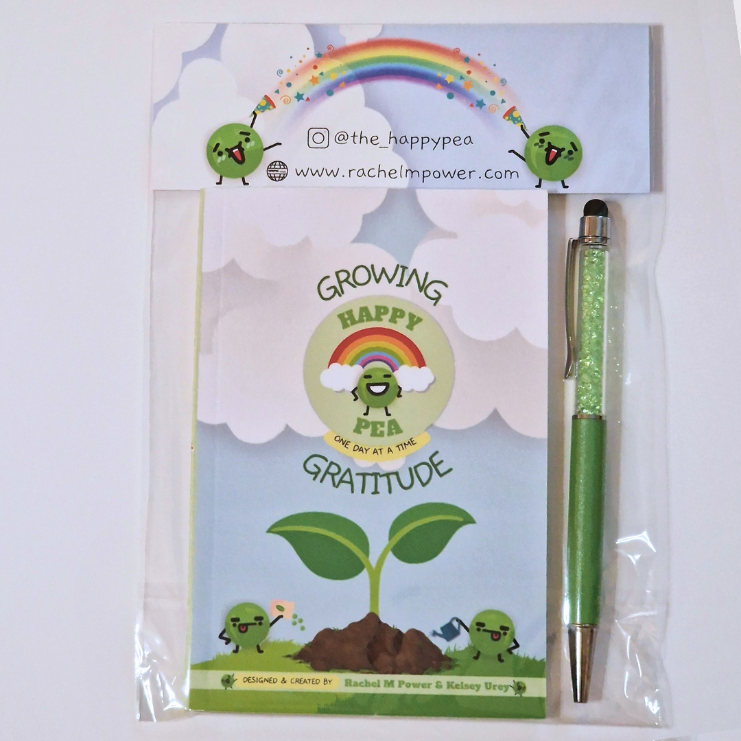 The Happy Pea Growing Gratitude Journal | Gratitude Prompts & Mindfulness Tips | Ideal for SEMH Support | Inc Pen and Bookmark