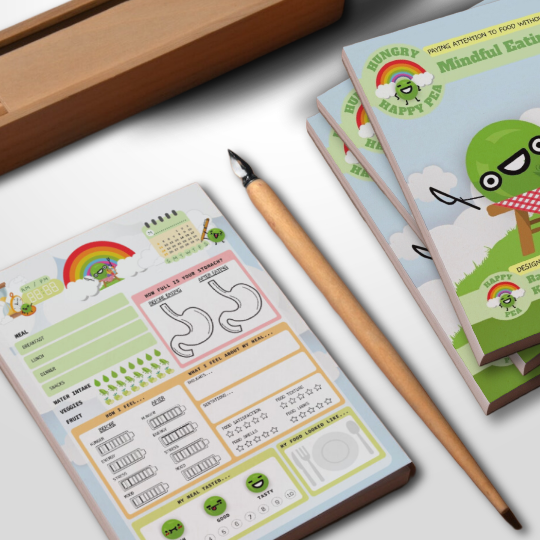 The Happy Pea: Mindful Eating A5 Notepad | A5 Notepad | Daily Planner