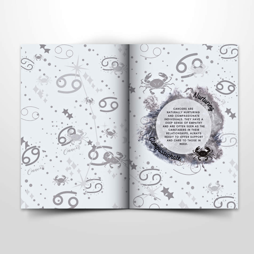 Cancer Pocket Notebook: The Fourth Sign of the Zodiac | June 21st to July 22nd | Lined Pages