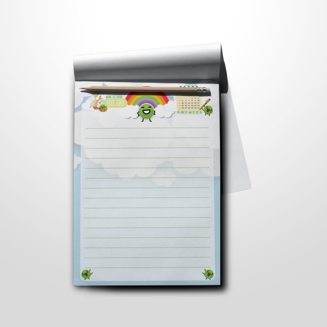 The Happy Pea Lined A5 Notepad | A5 Notepad | Daily Planner