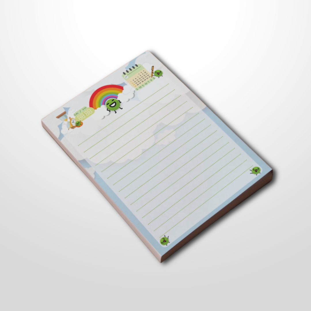 The Happy Pea Lined A5 Notepad | A5 Notepad | Daily Planner