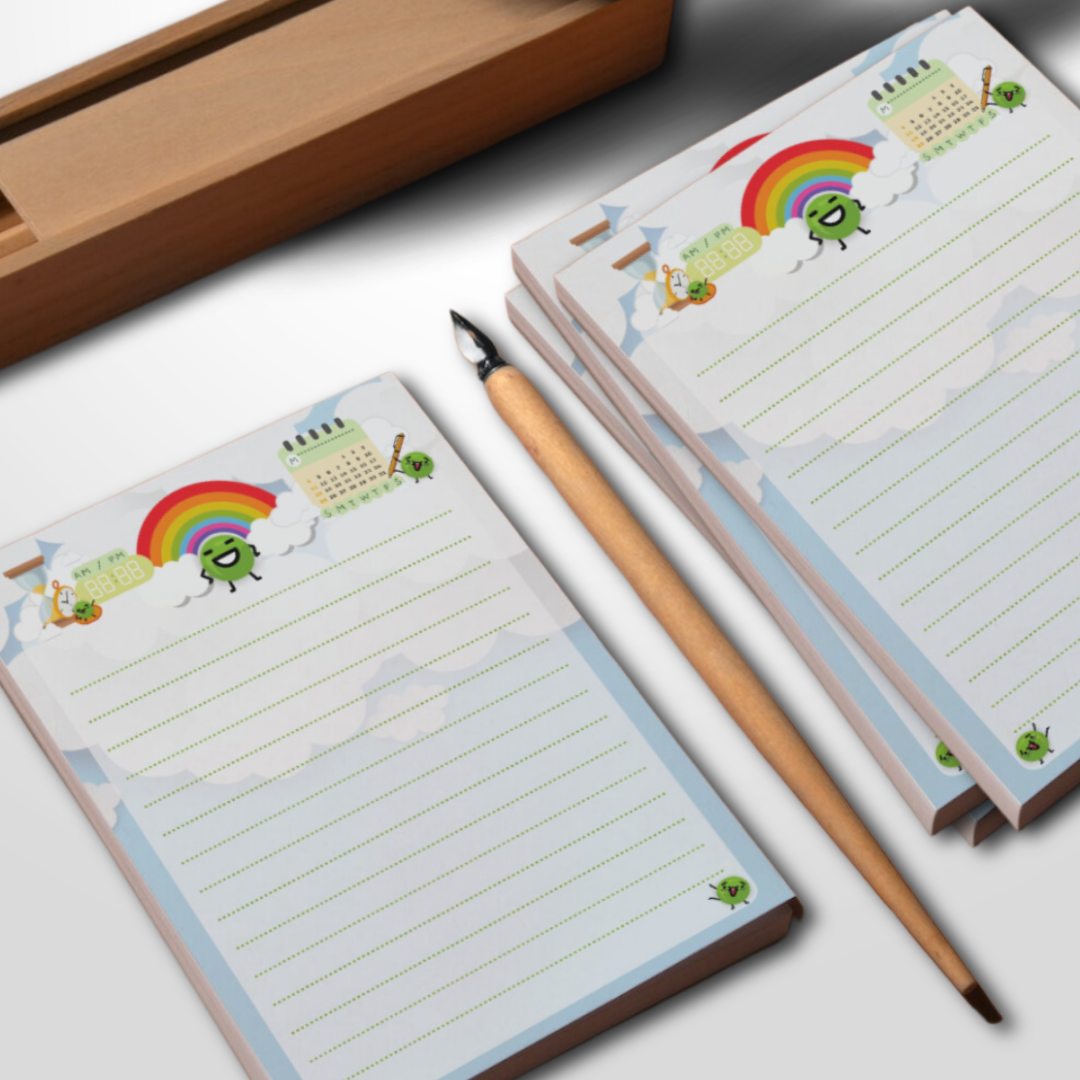 The Happy Pea Lined A5 Notepad | A5 Notepad | Daily Planner