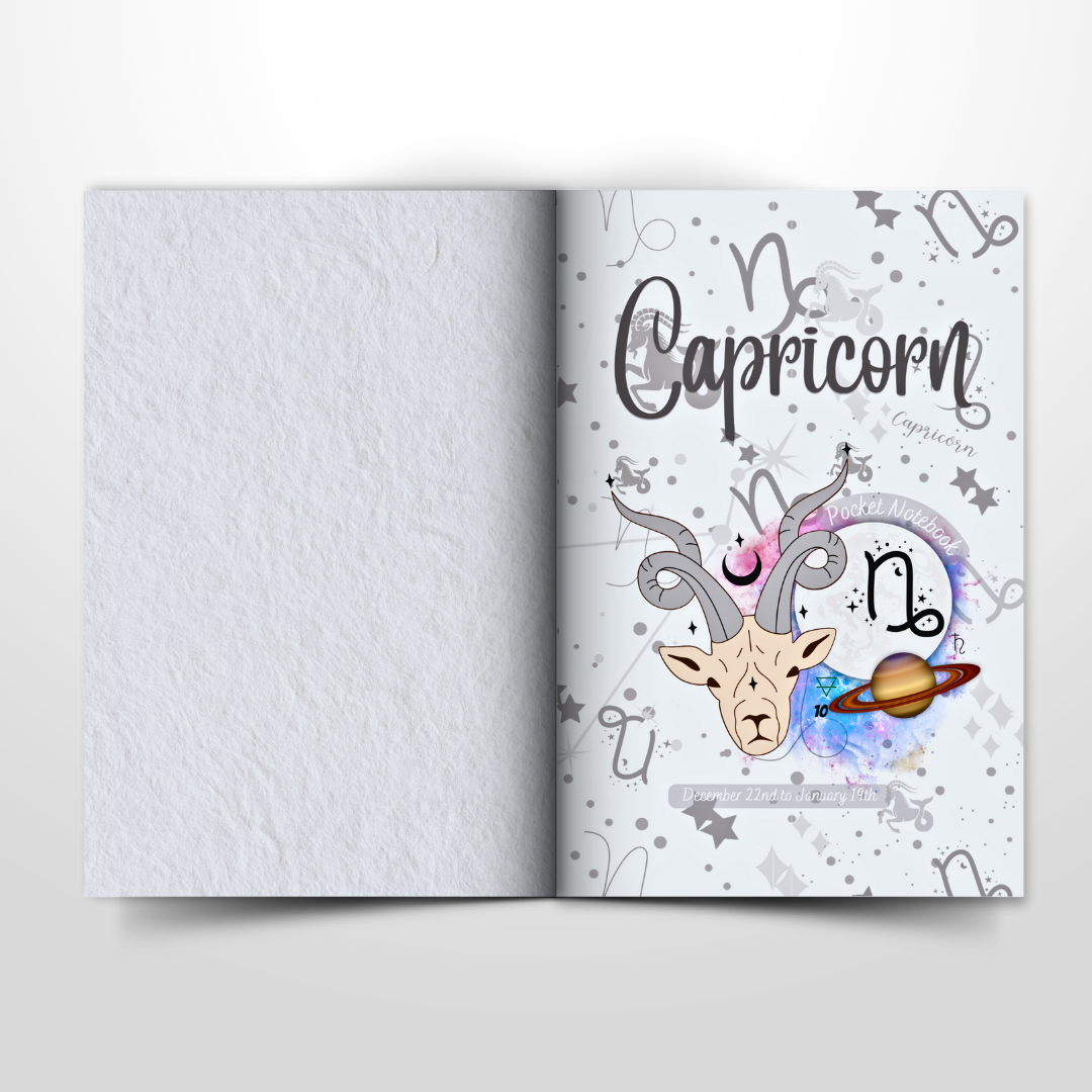 Capricorn Pocket Notebook: The Tenth Sign of the Zodiac | December 22nd to January 19th | Lined Pages